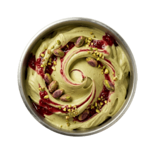 Pistacchio con Salsa al Lampone